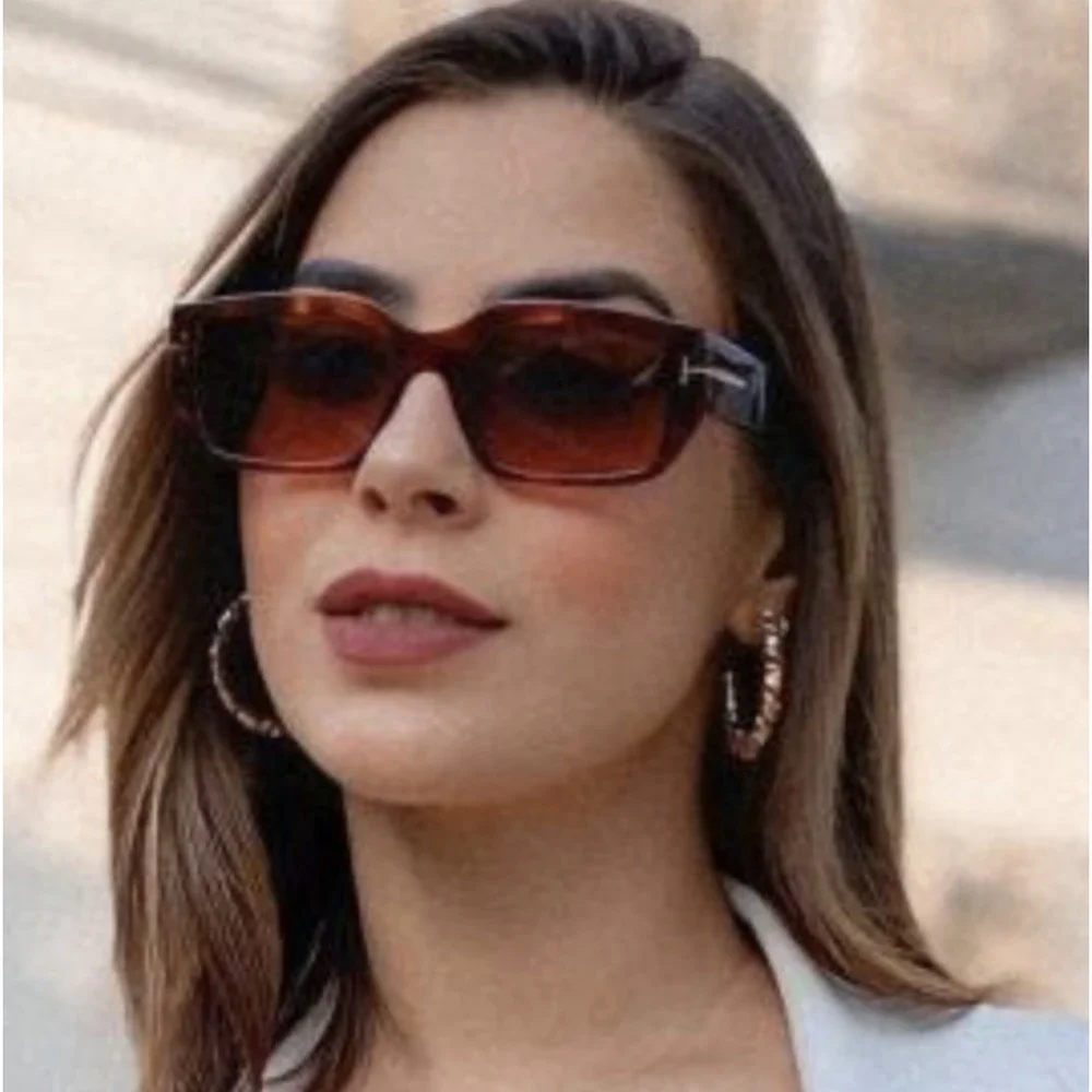 NWT Tom Ford FT0987 Dark Havana Rectangle 53mm Sunglasses
